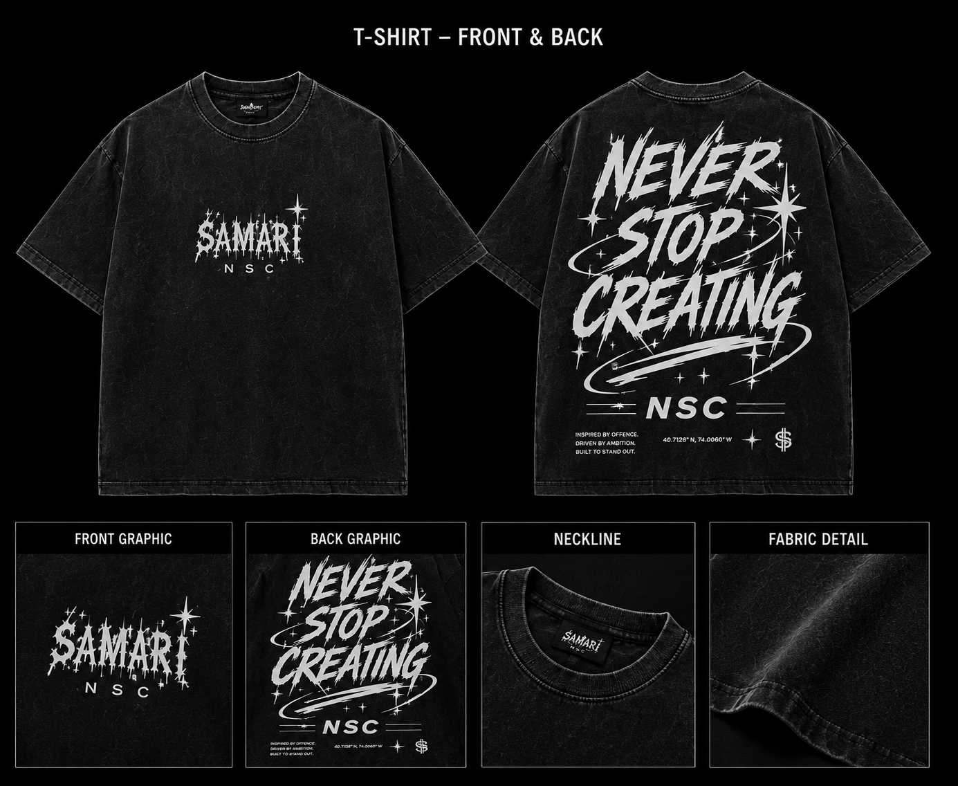 Never Stop Creating Graphic Tee