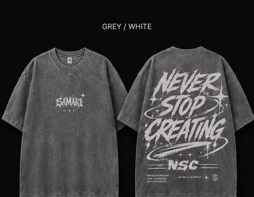 Never Stop Creating Graphic Tee – Brown / Pink