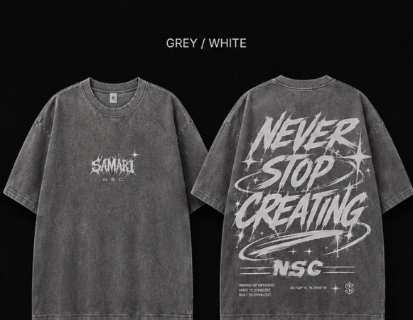 Never Stop Creating Graphic Tee – Brown / Pink