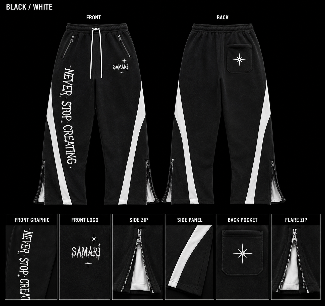 3-Way Zip Set Pants